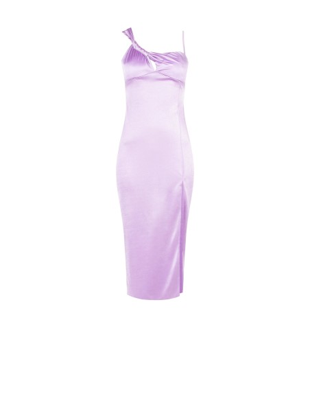 Vestido Tubinho Em Malha Brilhante Com Cut-Out No Decote Rinascimento