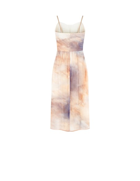 Vestido Midi Em Crepe Degradé Rinascimento