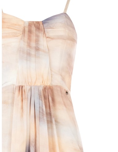 Vestido Midi em Crépon Esfumado Rinascimento