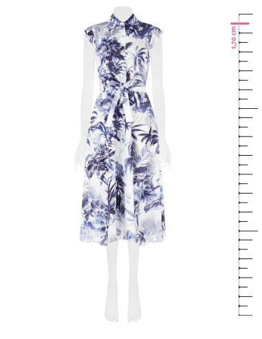 Vestido Longo Chemisier em Algodão com Cinto Coordenado Rinascimento