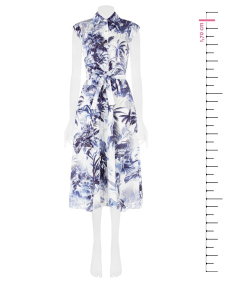 Vestido Longo Chemisier em Algodão com Cinto Coordenado Rinascimento