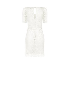 Vestido curto em renda com decote em forma de coração Rinascimento 2