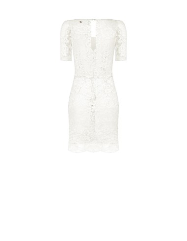 Vestido Curto em Renda com Decote Coração Rinascimento