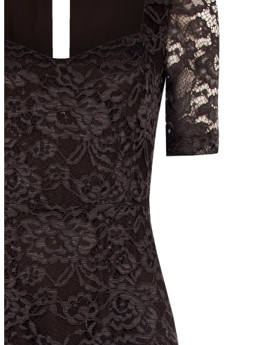 Vestido Curto em Renda com Decote Coração Rinascimento