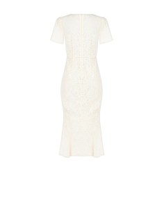 Vestido midi justo e evasé em renda Rinascimento 2