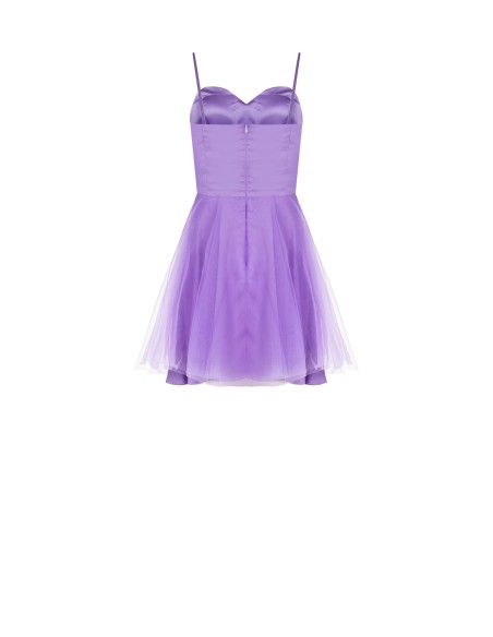 Vestido Curto de Baile em Tule com Rosas Rinascimento