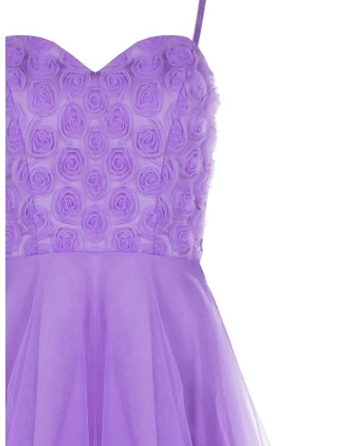 Vestido Curto de Baile em Tule com Rosas Rinascimento
