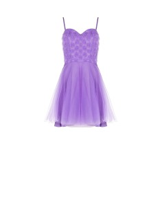 Vestido Curto de Baile em Tule com Rosas Rinascimento