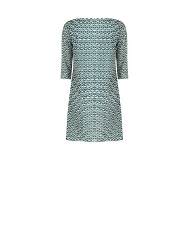 Vestido Curto em Scuba Crepe Estampado Rinascimento