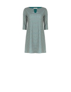 Vestido Curto em Scuba Crepe Estampado Rinascimento