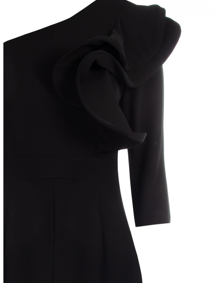 Macacão palazzo fluido com manga de folhos estruturados Rinascimento