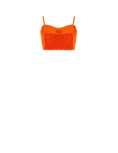 Top curto bralette em tecido parachute Rinascimento 2