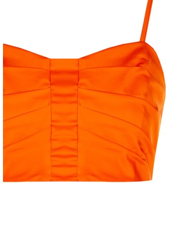 Top curto bralette em tecido parachute Rinascimento