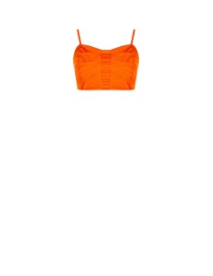 Top curto bralette em tecido parachute Rinascimento