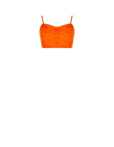 Top curto bralette em tecido parachute Rinascimento