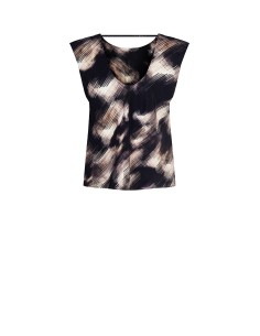 Top Amplo Entalhado Com Pregas Nos Ombros Rinascimento 2