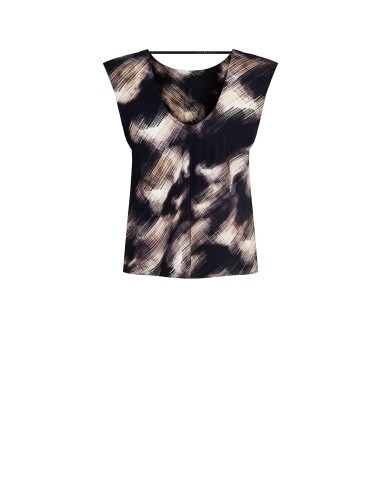 Top amplo sfiancado com pregas nos ombros Rinascimento