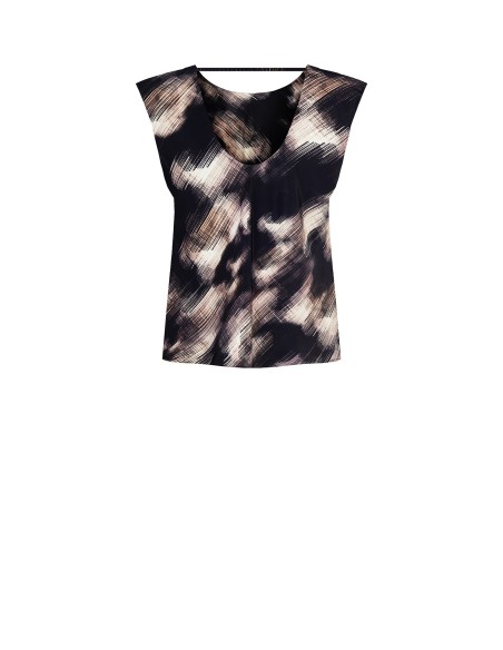 Top amplo sfiancado com pregas nos ombros Rinascimento