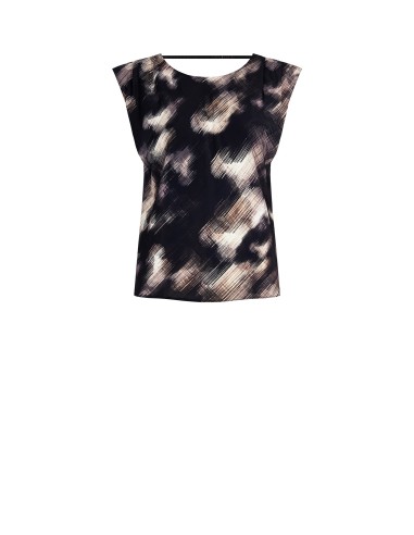 Top Amplo Entalhado Com Pregas Nos Ombros Rinascimento