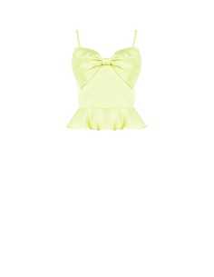 Crop top em cetim com maxi laço Rinascimento