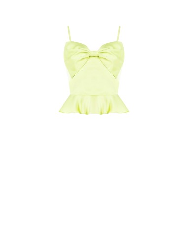 Crop top em cetim com maxi laço Rinascimento
