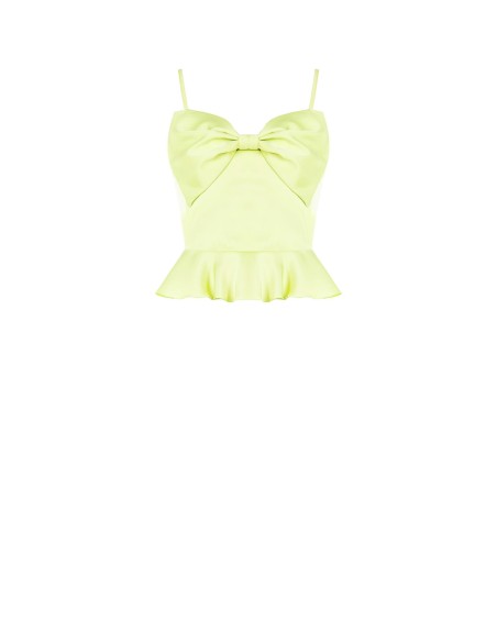 Crop top em cetim com maxi laço Rinascimento