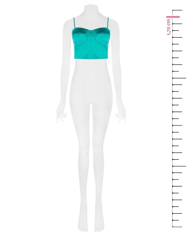 Top Bustier Curto em Cetim Rinascimento