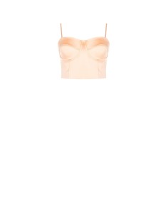 Crop Top Bustier em Cetim Rinascimento