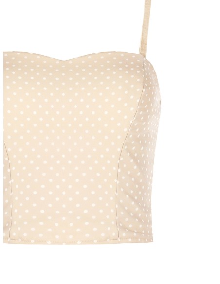 Top Bustier às Bolinhas Rinascimento