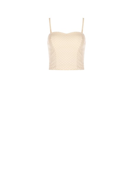 Top bustier às bolinhas Rinascimento