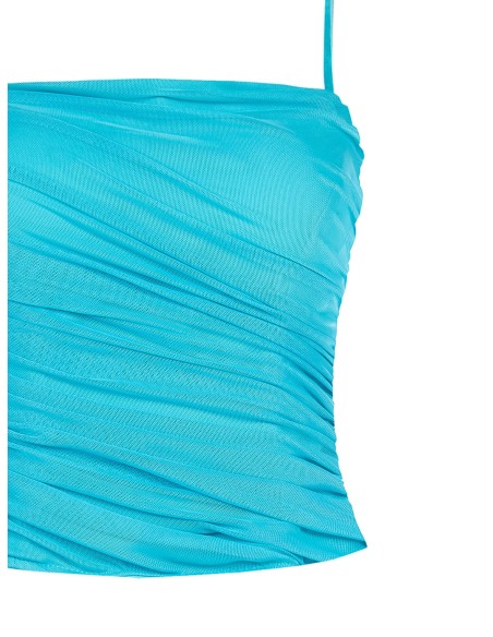 Top justo em tule Rinascimento