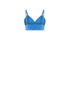 Top bralette em tecido bi-stretch com elástico franzido atrás Rinascimento 2