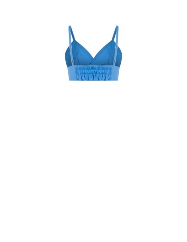 Top bralette em tecido bi-stretch com elástico franzido atrás Rinascimento