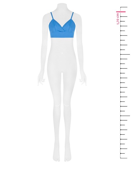 Top bralette em tecido bi-stretch com elástico franzido atrás Rinascimento