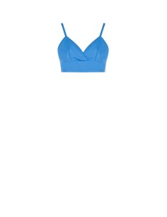 Top bralette em tecido bi-stretch com elástico franzido atrás Rinascimento