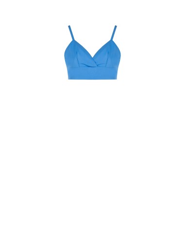 Top bralette em tecido bi-stretch com elástico franzido atrás Rinascimento