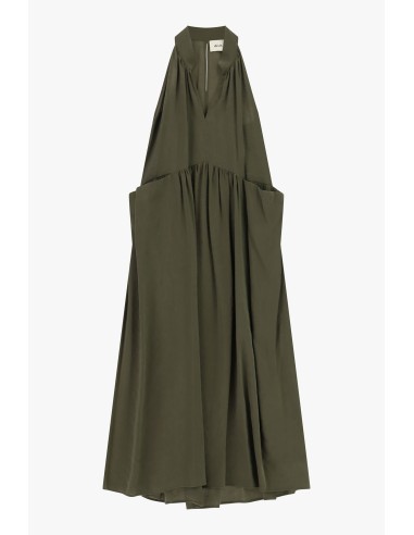 Vestido midi sem mangas com decote em V Dixie