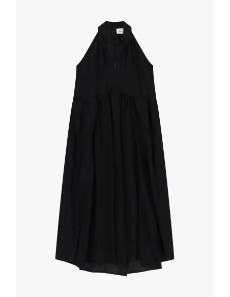 Vestido midi sem mangas com decote em V Dixie