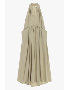 Vestido midi sem mangas com decote em V Dixie