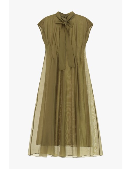 Vestido Midi Evasê Com Laço ao Pescoço Dixie