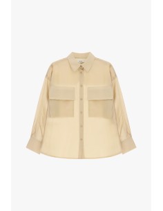 Camisa Transparente com Bolsos Frontais Oversize Dixie 2