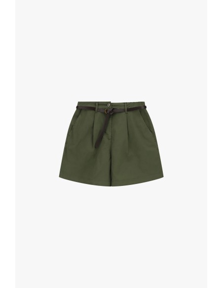 Shorts de corte regular com pinças e cintura estreita Dixie