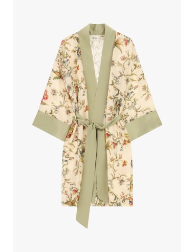 Casaco Leve Estampa Floral Com Cinto Dixie