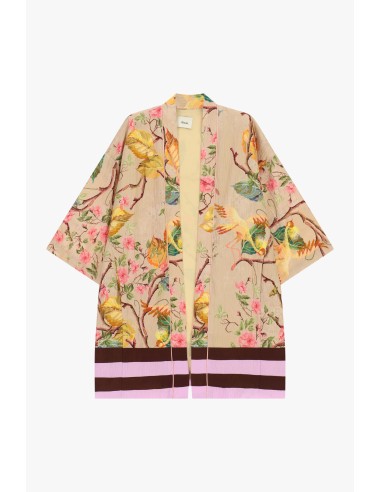 Casaco duster estampado floral manga ampla Dixie