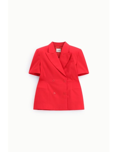 Blazer de Duplo Peito, Mangas Curtas, Corte Sartorial Dixie