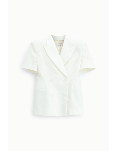 Blazer de Duplo Peito Mangas Curtas Corte Sartorial Dixie
