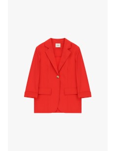 Blazer de corte simples com mangas viradas e bolsos Dixie