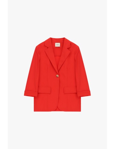 Blazer de corte simples com mangas viradas e bolsos Dixie
