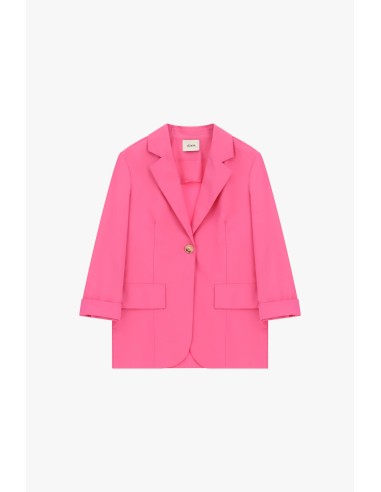 Blazer de abotoamento simples com bolsos de aba Dixie