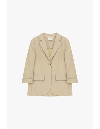Blazer de um só peito com bolsos de aba Dixie